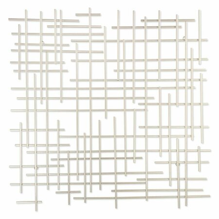 H2H Iquara Square Metal Wall Art, Silver - Small H22842352